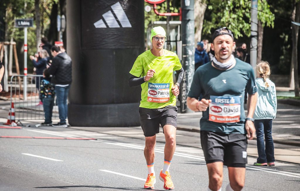 Kampf bei der km-30-Marke beim Marathon