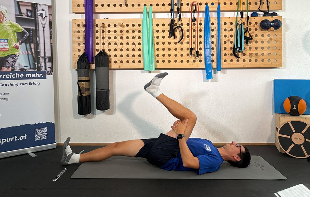 Dehnung des inneren Oberschenkels beim Cool Down